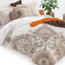 Copriletto Jacquard Indo Desert Di Manterol Per Letto Matrimoniale Y202 8 Copriletto Jacquard Indo Desert Di Manterol Per Letto Matrimoniale Y202 -Articoli Per La Casa copriletto jacquard indo desert di manterol beige 1
