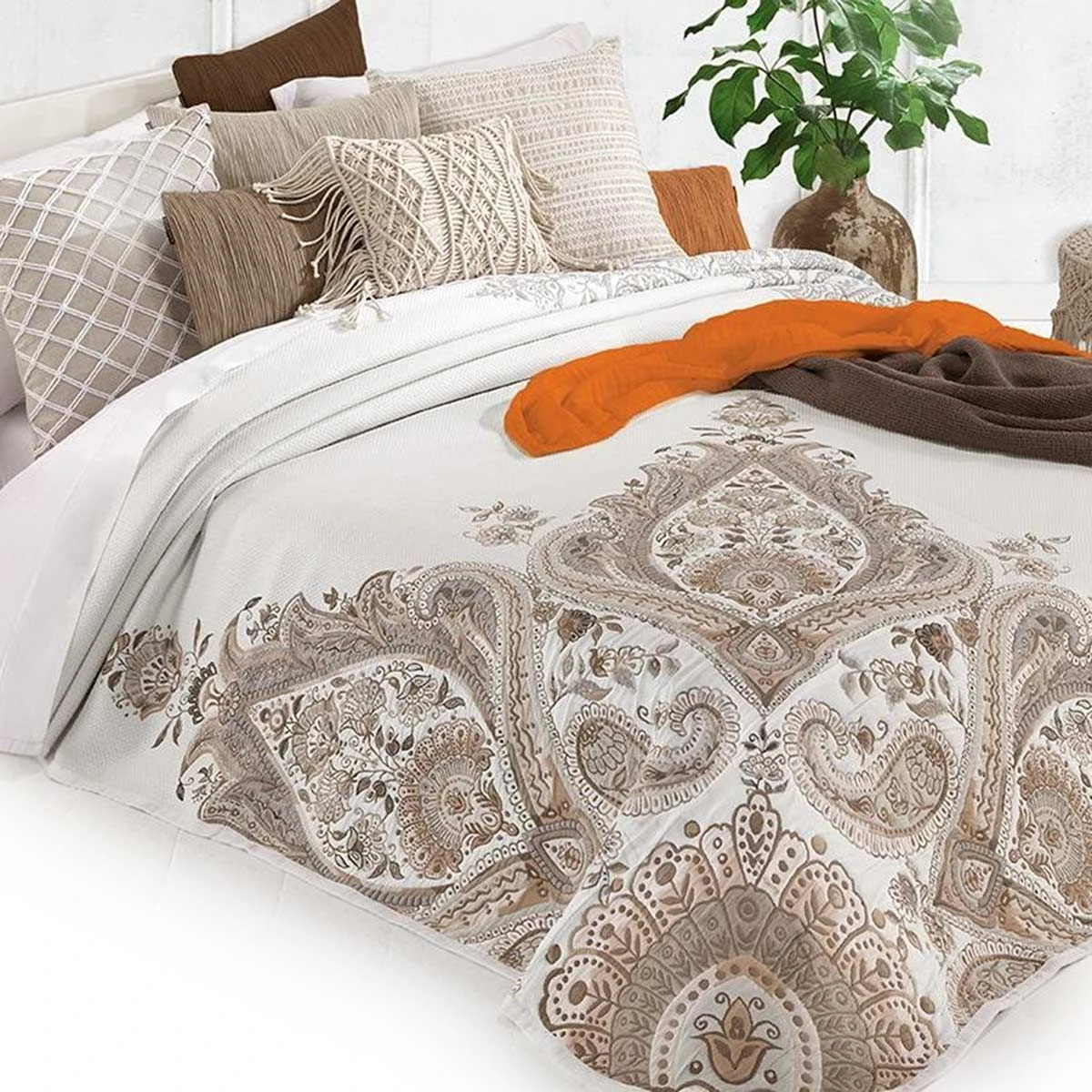 Copriletto Jacquard Indo Desert Di Manterol Per Letto Matrimoniale Y202 4 Copriletto Jacquard Indo Desert Di Manterol Per Letto Matrimoniale Y202 - immagine 4