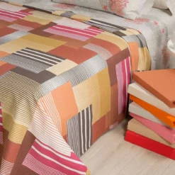 Copriletto Leggero Formentera Di Caleffi In Piquet - Dimensioni Varie K162 -Articoli Per La Casa copriletto leggero formentera di caleffi in piquet arancione 3 3