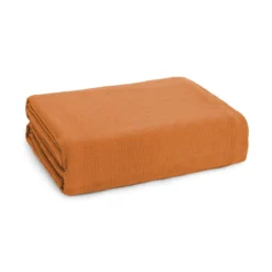 Copriletto Leggero Happy Morbidissimi In Piquet Di Cotone, Dimensioni Varie V887 -Articoli Per La Casa copriletto leggero happy di morbidissimi piquet puro cotone arancione 3