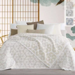 Copriletto Leggero Jacquard Japon Di Manterol Matrimoniale K070