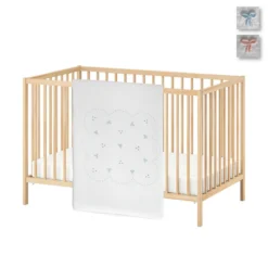 Copriletto Leggero Per Lettino Baby 0336 In Piquet Ricamato A Mano Y595