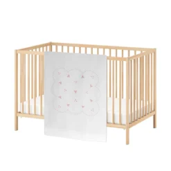 Copriletto Leggero Per Lettino Baby 0336 In Piquet Ricamato A Mano Y595 -Articoli Per La Casa copriletto leggero per lettino baby in piquet di puro cotone rosa 1 1