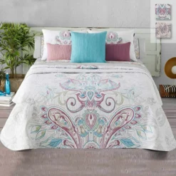 Copriletto Leggero Paisley Di Manterol Matrimoniale Y545