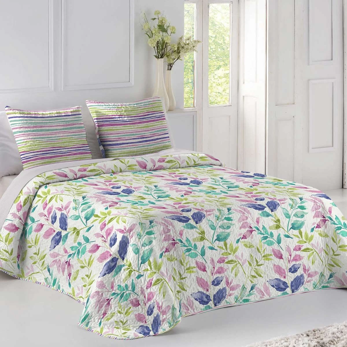 Copriletto Trapuntato Corina Boutis Per Letto Matrimoniale W898 2 Copriletto Trapuntato Corina Boutis Per Letto Matrimoniale W898 - immagine 2