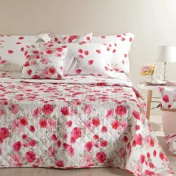 Copriletto Trapuntato Tea Di Caleffi C/stampa Digitale Matrimoniale Y429