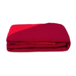 Copriletto Trapuntato Trapuntino Bicolore - Dimensioni Varie W800 -Articoli Per La Casa copriletto trapuntato trapuntino bicolore double face bordeaux rosso 2