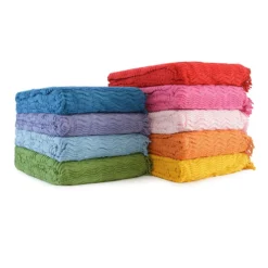 Copriletto In Ciniglia Singolo Una Piazza Terry Puro Cotone Made In Italy P524