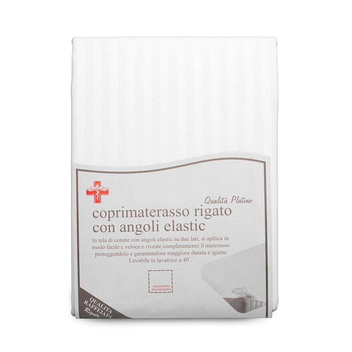 Coprimaterasso In Cotone Rigato Con Angoli - Dimensioni Varie Y995 2 Coprimaterasso In Cotone Rigato Con Angoli - Dimensioni Varie Y995 - immagine 2