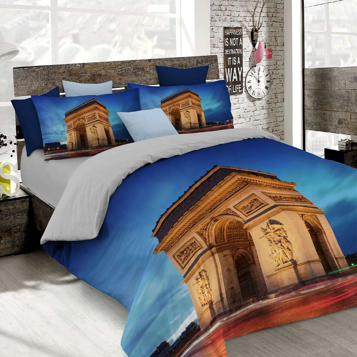 Copripiumino Arco Di Trionfo Stampa Digitale HD Parure Matrimoniale P294 1 Copripiumino Arco Di Trionfo Stampa Digitale HD Parure Matrimoniale P294