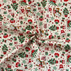 Cotone Natalizio Al Metraggio Hotte Per Cucito Creativo Altezza 145 Cm J528
