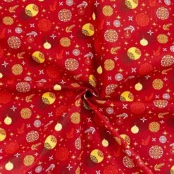 Cotone Natalizio Al Metraggio Kugeln Per Cucito Creativo Altezza 145 Cm J529