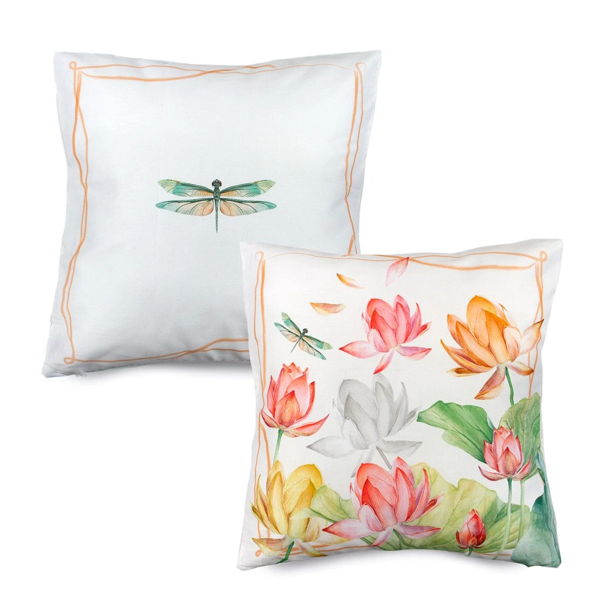 Cuscino Arredo Fior Di Loto Di Randi In Raso 45x45 Cm J347 3 Cuscino Arredo Fior Di Loto Di Randi In Raso 45x45 Cm J347 - immagine 3