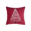 Cuscino Arredo Natalizio Decor Rosso Quadrato 45x45 Cm X089