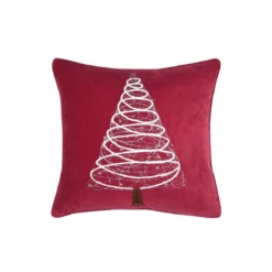 Cuscino Arredo Natalizio Decor Rosso Quadrato 45x45 Cm X089