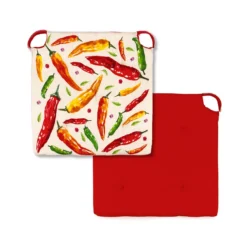Cuscino Coprisedia Chili In Puro Cotone K102 -Articoli Per La Casa cuscino coprisedia chili in puro cotone con stampa digitale 3
