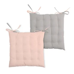 Cuscino Coprisedia Duo 40x40 Cm Bicolore Doubleface V921 -Articoli Per La Casa cuscino coprisedia duo con lacci rosa 1