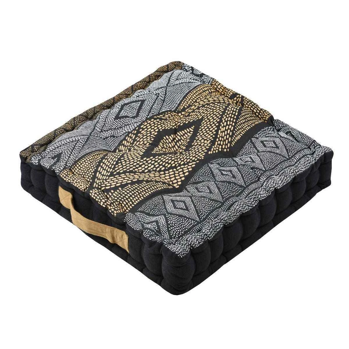 Cuscino Da Pavimento Ethnograf 45x45x10 Cm Con Manico J417 1 Cuscino Da Pavimento Ethnograf 45x45x10 Cm Con Manico J417