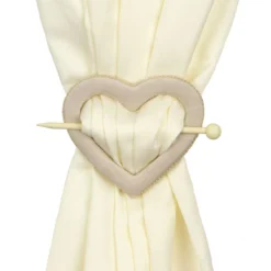 Fermatenda Heart A Forma Di Cuore In Legno Y646 -Articoli Per La Casa fermatenda a forma di cuore beige 3
