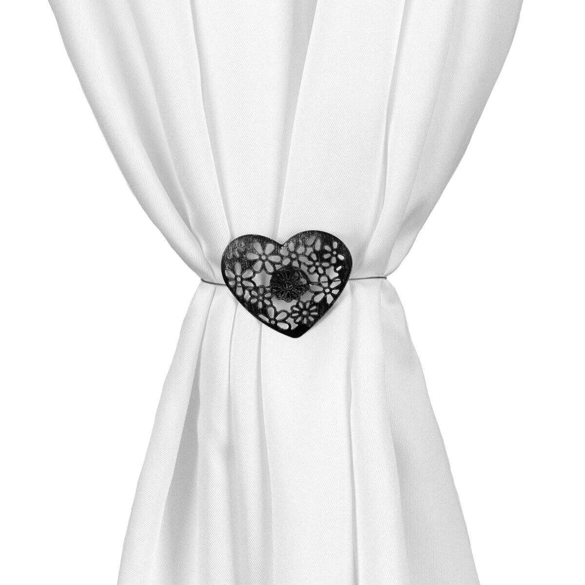 Fermatenda Black Heart In Metallo Con Calamita X066 1 Fermatenda Black Heart In Metallo Con Calamita X066