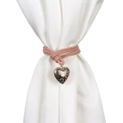 Fermatenda Iron Heart Con Cordino X060 -Articoli Per La Casa fermatenda iron heart in metallo rosa 1
