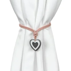 Fermatenda Shine Con Cordino X058 -Articoli Per La Casa fermatenda shine in metallo cipria 1