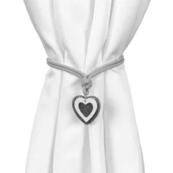 Fermatenda Shine Con Cordino X058 -Articoli Per La Casa fermatenda shine in metallo grigio 1