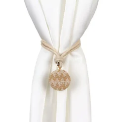 Fermatenda Zig Zag Con Cordino X056 -Articoli Per La Casa fermatenda zig zag con cordino panna 1