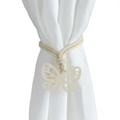 Fermatenda Farfalla Con Cordino S286 -Articoli Per La Casa fermatenda in corda farfalla avorio