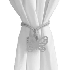 Fermatenda Farfalla Con Cordino S286 -Articoli Per La Casa fermatenda in corda farfalla grigio