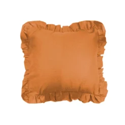 Fodera Cuscino Arredo Morbidissimi Con Rouches - Dimensioni Varie W302 -Articoli Per La Casa fodera cuscino arredo con rouches morbidissimi 40x40 cm arancione