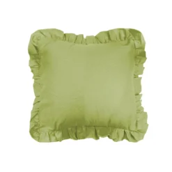 Fodera Cuscino Arredo Morbidissimi Con Rouches - Dimensioni Varie W302 -Articoli Per La Casa fodera cuscino arredo con rouches morbidissimi 40x40 cm verde 1