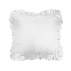Fodera Cuscino Arredo Morbidissimi Con Rouches - Dimensioni Varie W302 -Articoli Per La Casa fodera cuscino arredo con rouches morbidissimi 50x50 cm bianco 1