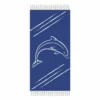 Fouta Telo Mare Pareo Dolphin Con Frange U264