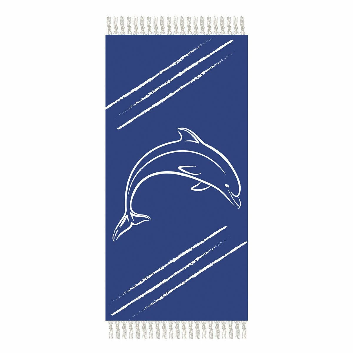 Fouta Telo Mare Pareo Dolphin Con Frange U264 1 Fouta Telo Mare Pareo Dolphin Con Frange U264