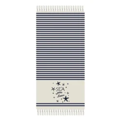 Fouta Telo Mare Pareo Sea You Soon Con Frange U260