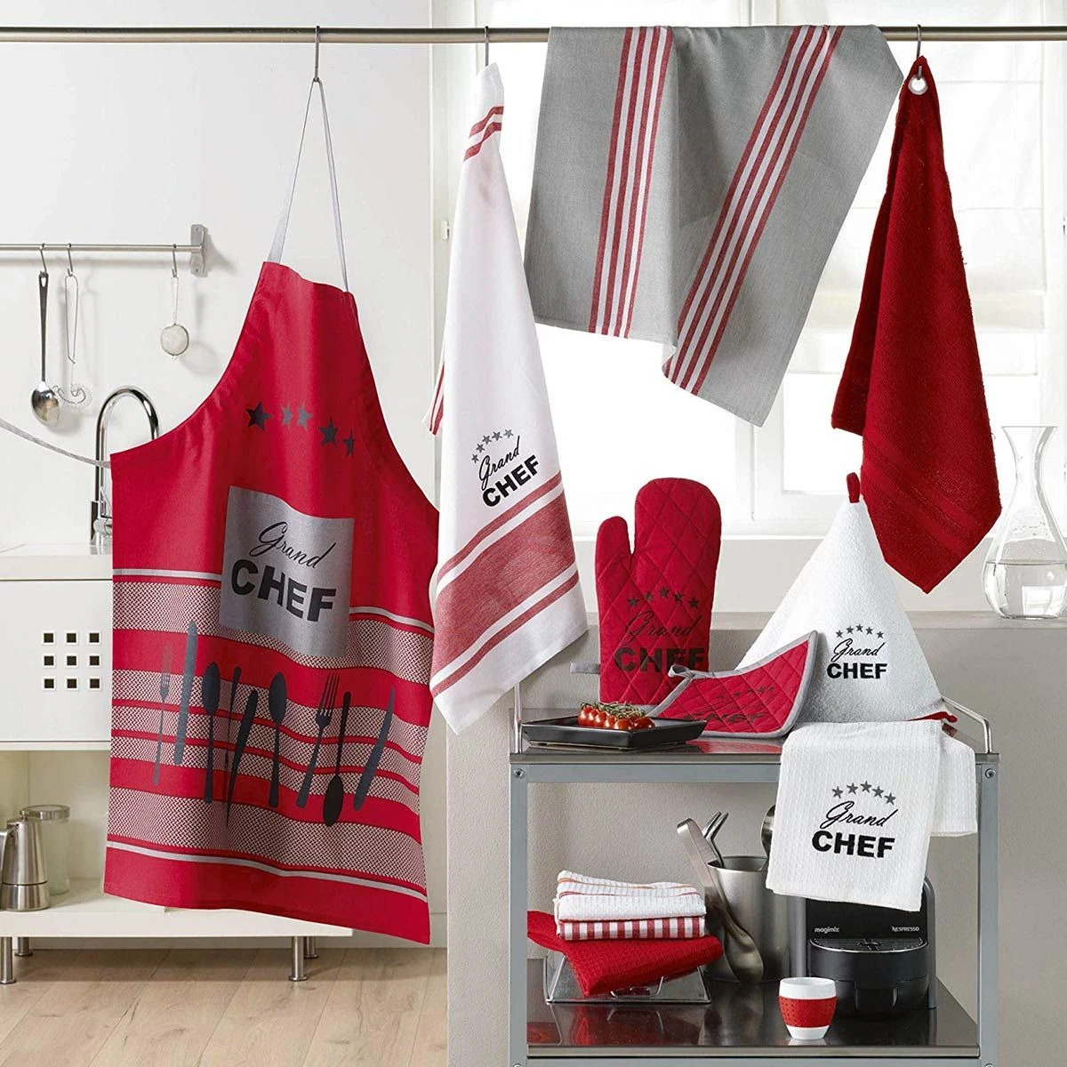 Grembiule Da Cucina Chef Etoile In Puro Cotone V281 2 Grembiule Da Cucina Chef Etoile In Puro Cotone V281 - immagine 2