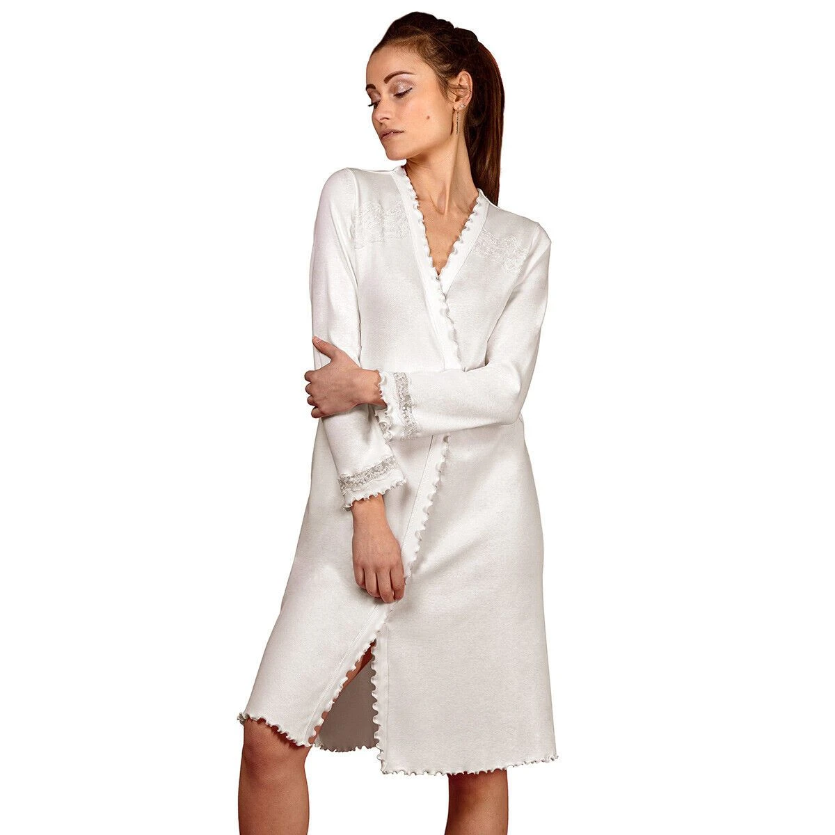 Vestaglia Donna Londra Di Toscana Lingerie In Caldo Cotone V392 1 Vestaglia Donna Londra Di Toscana Lingerie In Caldo Cotone V392