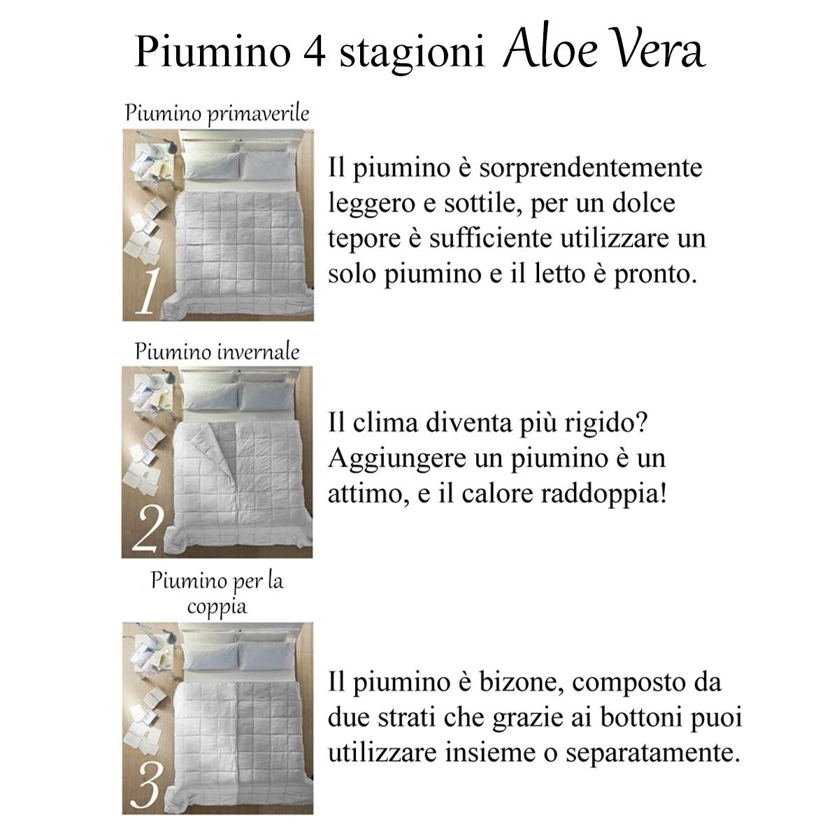 Piumino 4 Stagioni Bizona Aloe Vera Di Di Maestro - Dimensioni Varie W711 7 Piumino 4 Stagioni Bizona Aloe Vera Di Di Maestro - Dimensioni Varie W711 - immagine 7