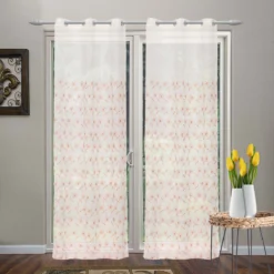 Tenda Arredo Filtrante Carine Effetto Lino Con Borchie 140x280 Cm W062 -Articoli Per La Casa pannello tenda arredo carine con borchie semitrasparente 2 1