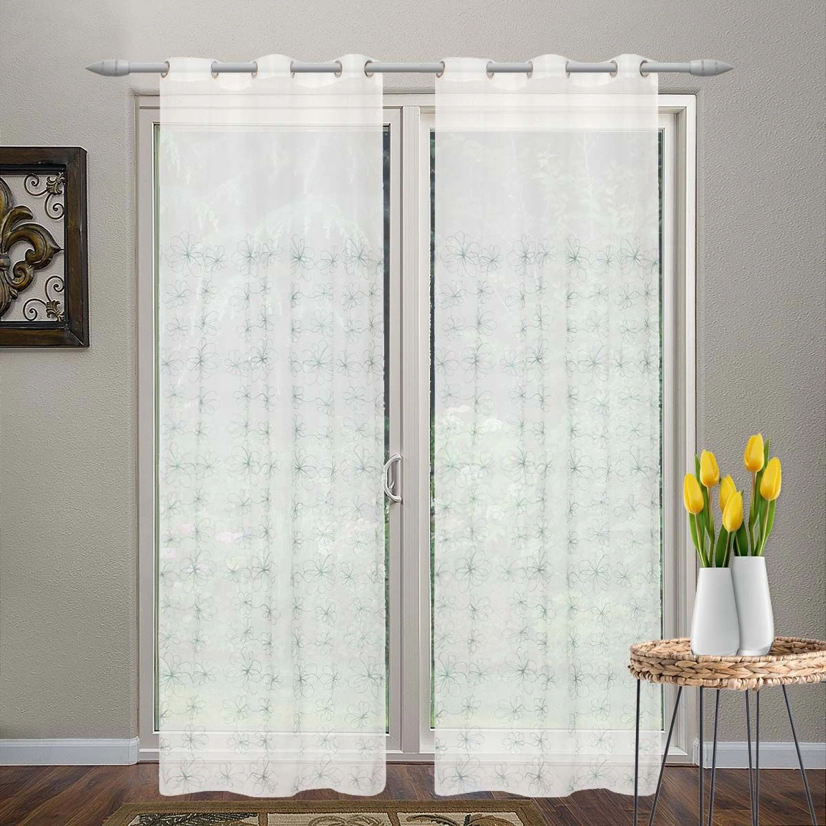 Tenda Arredo Filtrante Caterina Effetto Lino Con Borchie 140x280 Cm W065 3 Tenda Arredo Filtrante Caterina Effetto Lino Con Borchie 140x280 Cm W065 - immagine 3