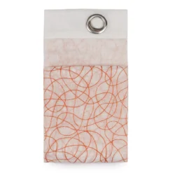 Tenda Arredo Filtrante Elea Effetto Lino Con Borchie 140x280 Cm W067 -Articoli Per La Casa pannello tenda arredo elea con borchie semitrasparente arancione 1