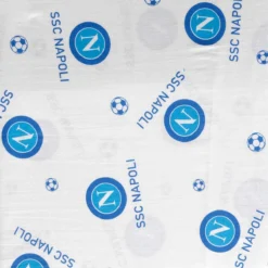 Pannello Tenda SSC Napoli In Cotone Ufficiale 140x290 Cm S392 -Articoli Per La Casa pannello tenda ssc napoli in cotone 140x290 cm dettaglio bianco