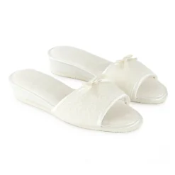 Pantofole Da Sposa Aperte Gioia Di Toscana Lingerie In Pizzo T970