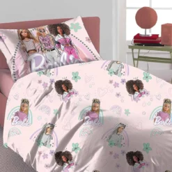 Parure Copripiumino Barbie And Friends Per Letto Singolo J772
