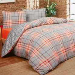 Parure Copripiumino Boston Di Daunex - Dimensioni Varie J132 -Articoli Per La Casa parure copripiumino boston di daunex arancione 3