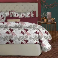 Parure Copripiumino Roxane Di Laura Biagiotti In Percalle Matrimoniale J995 -Articoli Per La Casa parure copripiumino roxane di laura biagiotti in percalle matrimoniale bordeaux 1 1