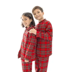 Pigiama Bambina Invernale Aperto Tartan Di Morbidissimi A101 W444 -Articoli Per La Casa pigiama bambina tartan morbidissimi a101 3 6