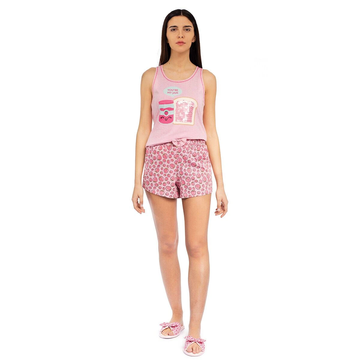 Pigiama Donna Estivo Strawberry Di Maestro In Cotone 01 K308 1 Pigiama Donna Estivo Strawberry Di Maestro In Cotone 01 K308