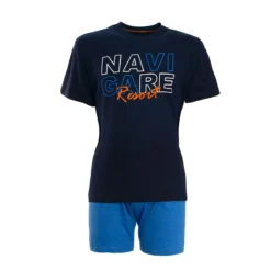 Pigiama Estivo Da Uomo Navigare In Cotone 141309 K232 -Articoli Per La Casa pigiama da uomo corto navigare b2141309 navy 6
